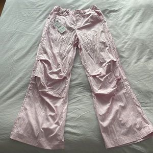 Zara pink parachute pants NWT